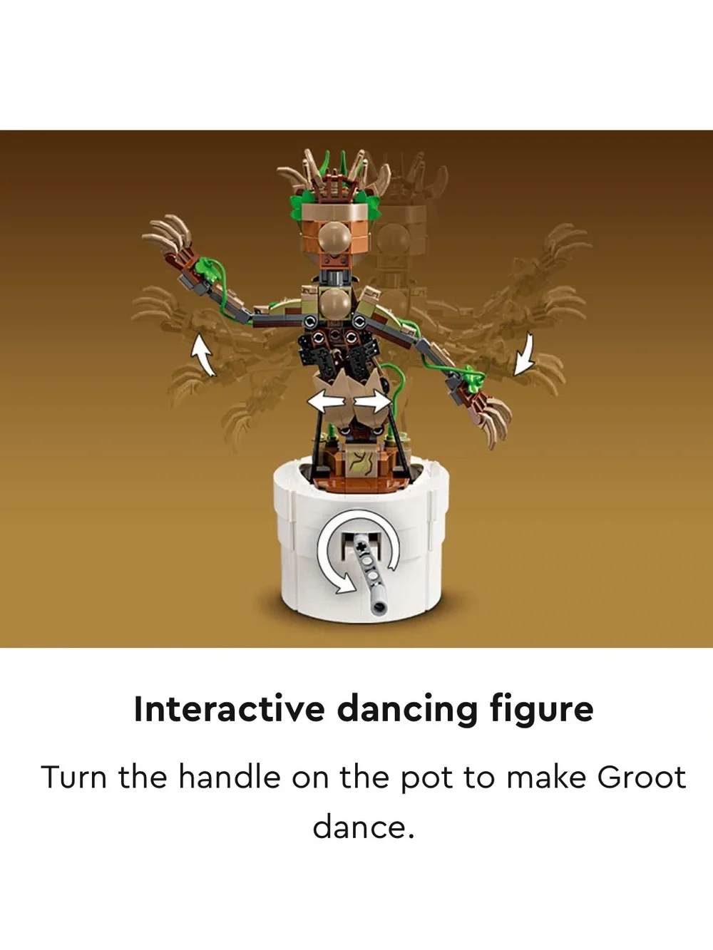 LEGO Marvel Dancing Groot Guardians of the Galaxy Interactive Set 76297